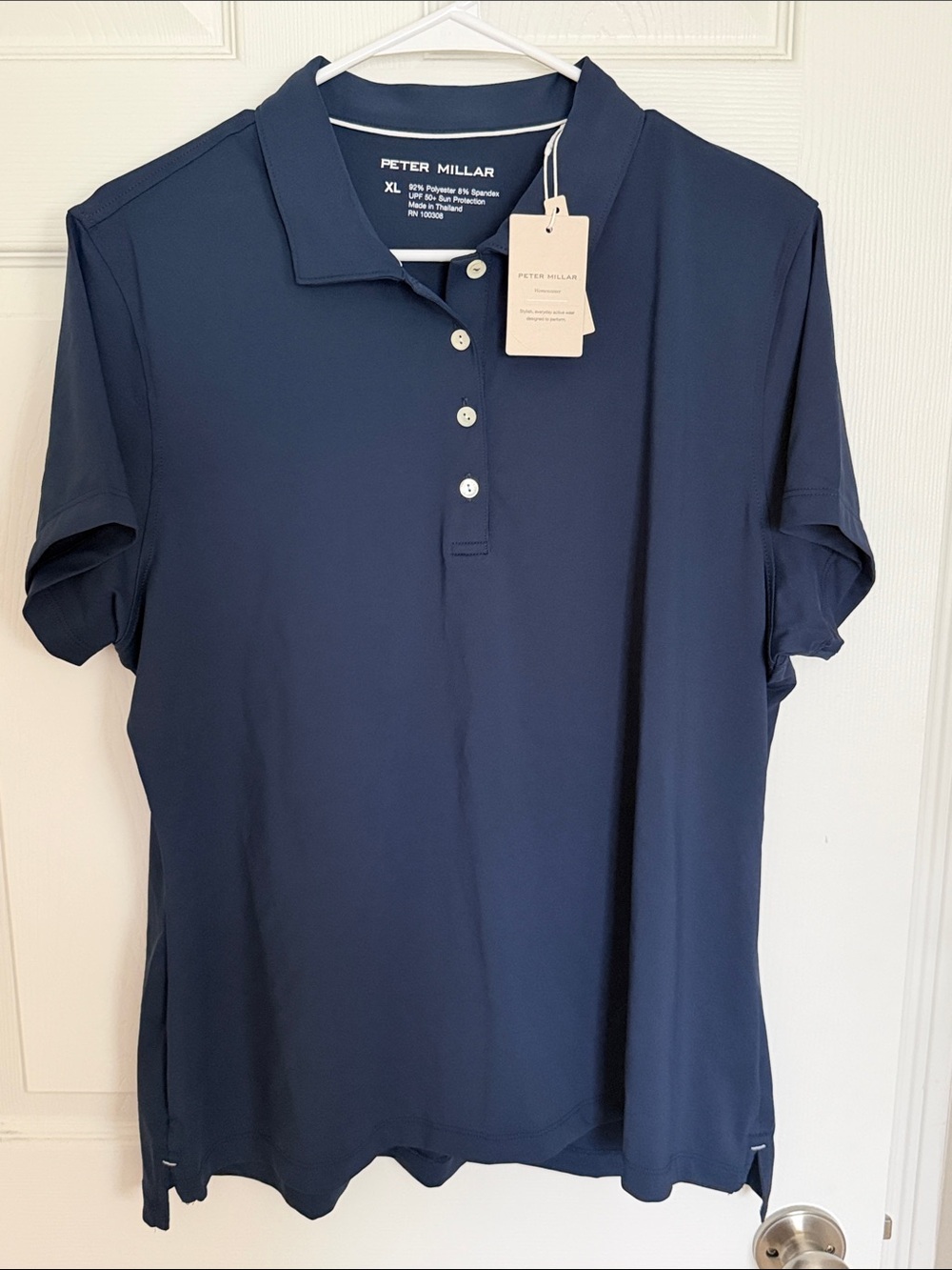 Peter Millar Navy Short-Sleeve Polo Shirt